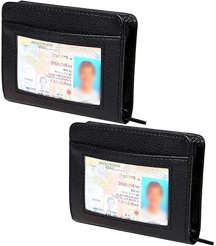 Amazon.com: Men's Zipper Wallet with Picture Inserts, Cow Leather